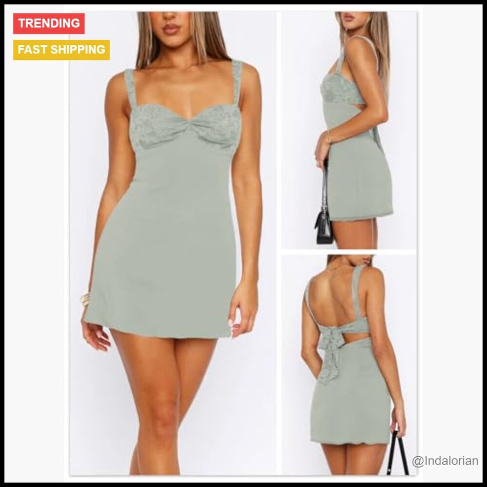 Polyamide Elastane Sleeveless Bodycon Mini Dress … - image 2